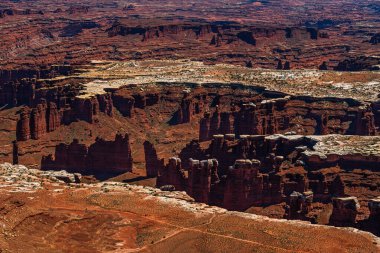 Utah ABD 'deki Kanyonlar' ın Sky District bölgesindeki adanın çöl bölgesi..