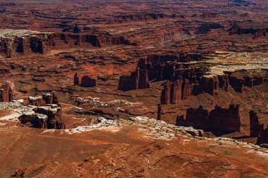 Utah ABD 'deki Kanyonlar' ın Sky District bölgesindeki adanın çöl bölgesi..