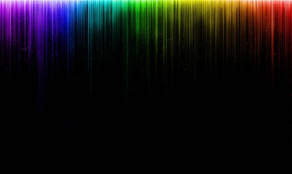 Mehrfarbige Schallwellenumrandung Auf Schwarzem Hintergrund — Stockfoto