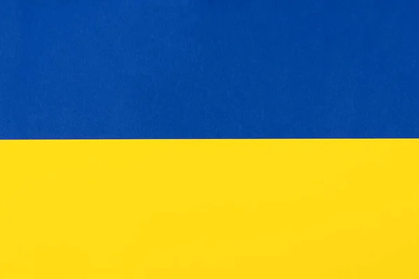 Blue Yellow Paper Background Colors National Flag Ukraine — Stock Photo, Image