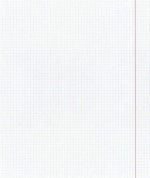 青いグラフのペーパーの背景 赤いラインが付いているグリッド ノートのペーパー — ストック写真