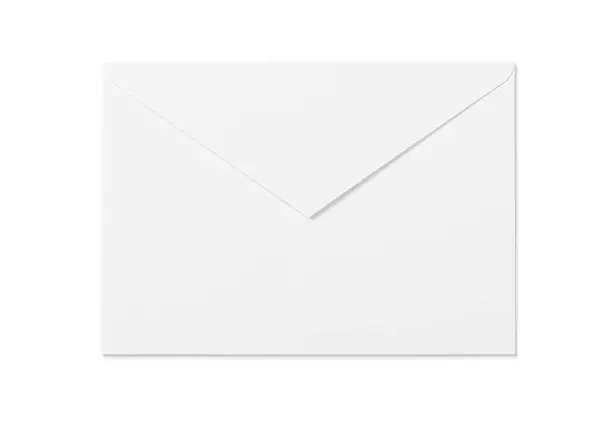 Beyaz arka plan üzerinde izole beyaz kağıt zarf