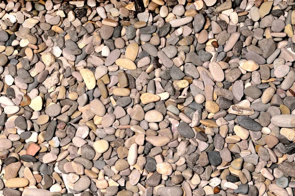small gray rounded stones of heterogeneous structure, background