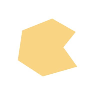 beyaz arkaplanda izole edilmiş turuncu çokgen basit şekiller, geometrik çokgen simgesi, 2d şekil sembolü çokgen, çocuklar için klipsleme sanatı geometrik çokgen şekli