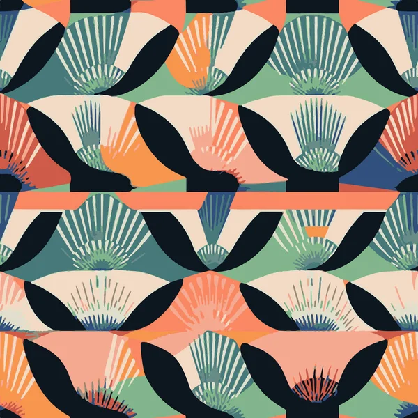 abstract seamless pattern with geometric shapes, vector illustration