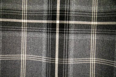 Gri, siyah ve beyaz tartan kumaş dokusu, arkaplan