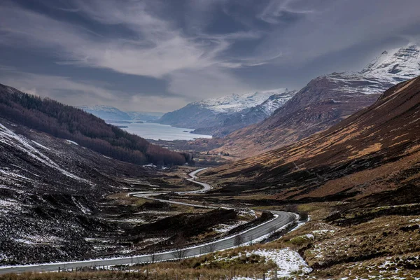 Prachtig Uitzicht Het Berglandschap Schotland Winter — Stockfoto