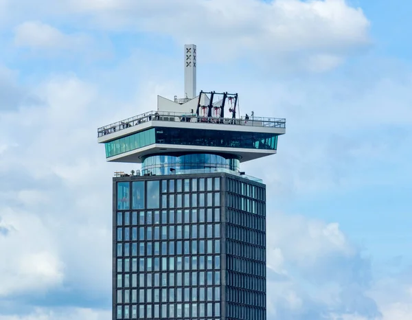 Dam Building Torre Panoramica Altalena Amsterdam Attrazione Turistica Olanda Paesi — Foto Stock