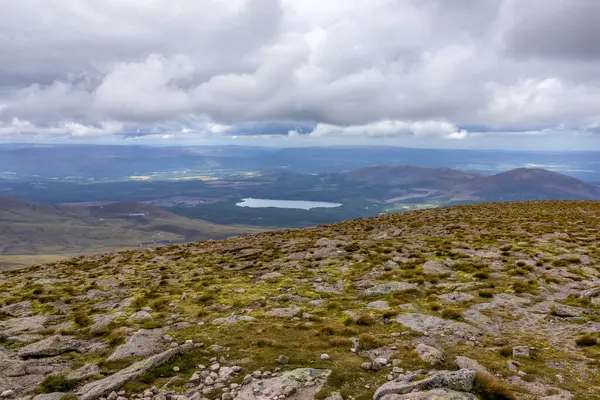 stock image View of the Cairngorm mountain range from the summit of Cairn Gorm mountain 