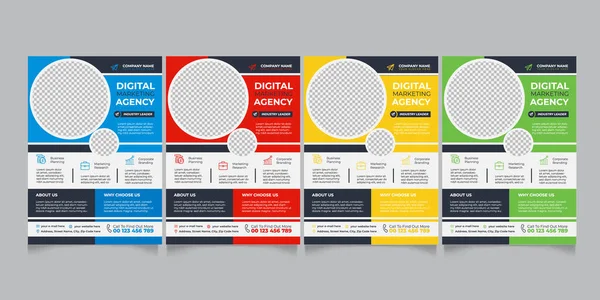 Agência Marketing Digital Business Flyer Design — Vetor de Stock