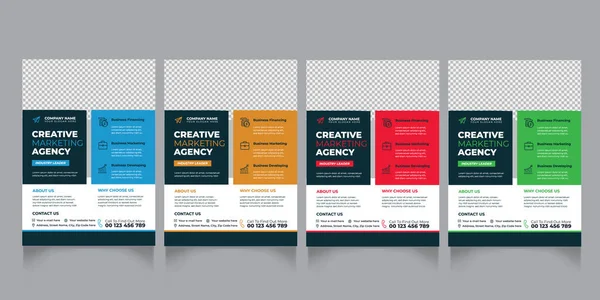 Creative Marketing Agency Folheto Negócios — Vetor de Stock