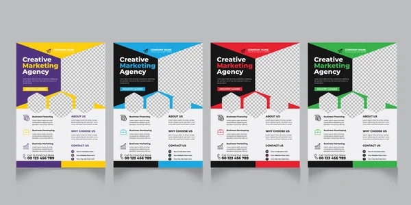 Creative Marketing Agency Folheto Negócios — Vetor de Stock