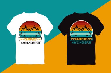 Kampçıların Smore Kampı Tişört Tasarımı