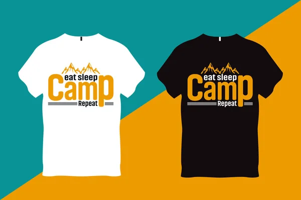 stock vector Eat Sleep Camp Repeat Camping T Shirt Design