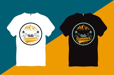 Merhaba Yaz Yazı Tipografisi Gömlek Tasarımı