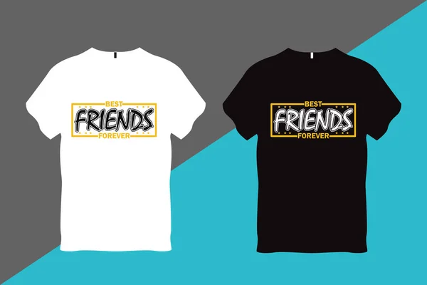 Best Friends Forever Friendship Σχεδιασμός Shirt — Διανυσματικό Αρχείο