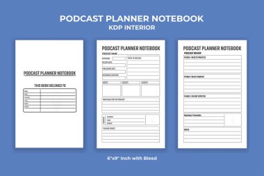 Podcast Planlayıcı Not Defteri KDP İçişleri