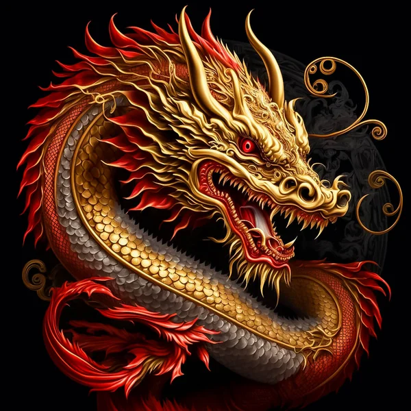 dragon red and wink gold color