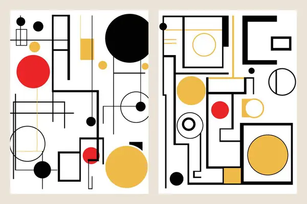 Afiş pankartı Soyut Geometri Deseni Sanatı için Geometrik şekil illüstrasyon minimalisti