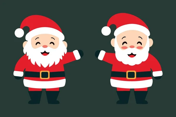 Noel resimlerine farklı duygularla bayram şapkası takmış komik Noel Baba.