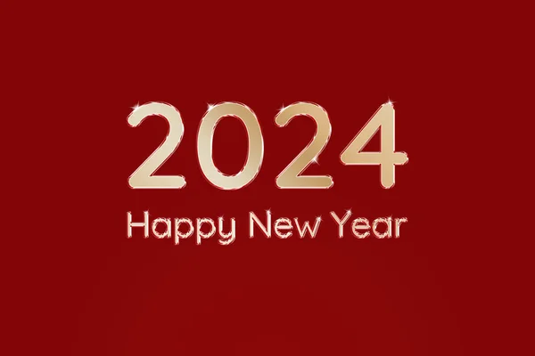 Şatafatlı Altın Yeni Yıl 3D Fotokopi Alanı, 2024 yeni yıl broşürü, tebrik kartı, afiş, kutlama afişi, parti davetiyesi