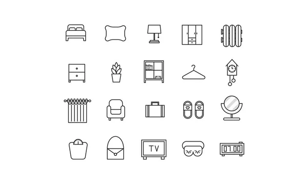 Set Vector Icons House — Stock Vector
