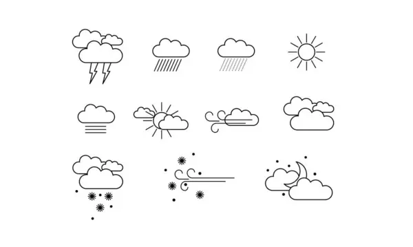 vektör weather simge kümesi