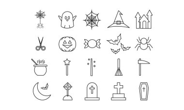 Azizler Günü için vektör simgeleri kümesi