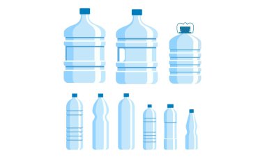 Şişelenmiş filtrelenmiş su veya sodanın vektör çizimi