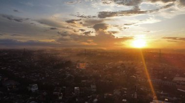the beauty of the sunset over the city