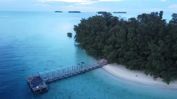 Aerial View Tropical Islands Morning — Φωτογραφία Αρχείου