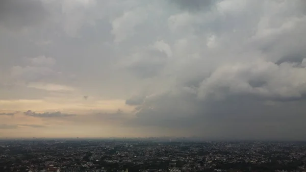 Antenn Utsikt Över Himlen Regnperioden — Stockfoto