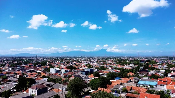 Vista Aérea Ciudad Verano — Foto de Stock