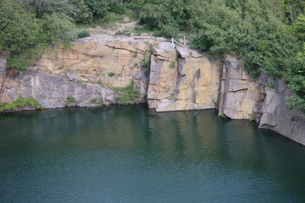 Lago Opal Presso Vecchia Cava Granito Bornholm Hanno Bel Colore — Foto Stock