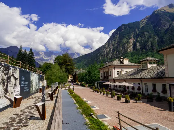 stock image Pre-Saint-Didier, Italy - August 5, 2022: View of the Thermal Spa complex.