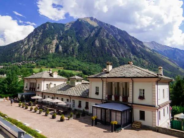 stock image Pre-Saint-Didier, Italy - August 5, 2022: View of the Thermal Spa complex.