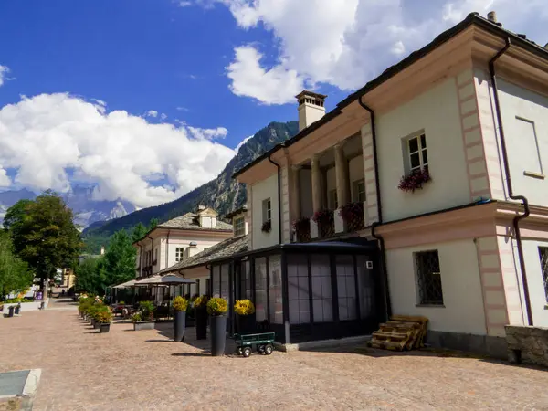 stock image Pre-Saint-Didier, Italy - August 5, 2022: View of the Thermal Spa complex.