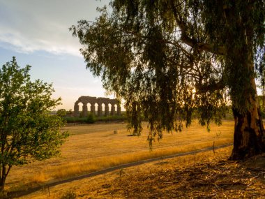 View of the Park of the Aqueducts (Italian: Parco degli Acquedotti) in Rome, Italy clipart