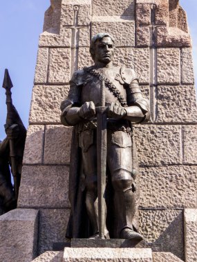 View of the Grunwald Monument in Plac Jana Matejki (English: Jan Matejko Square) in Krakow, Poland clipart