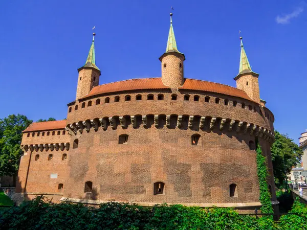 stock image View of the Krakow Barbican, Poland