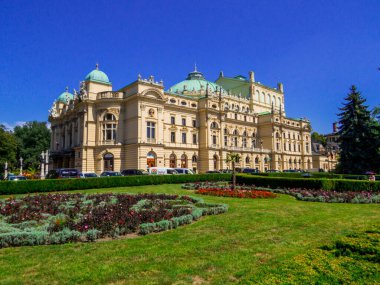 Krakow, Polonya - 12 Ağustos 2022: Juliusz Slowacki Tiyatrosu.