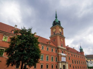 Varşova, Polonya 'daki kraliyet şatosunun manzarası