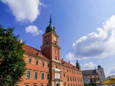 Varşova, Polonya 'daki kraliyet şatosunun manzarası