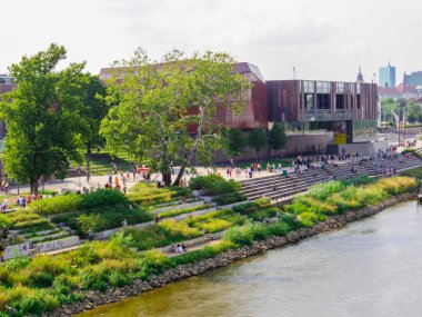 Varşova, Polonya - 14 Ağustos 2022: Kopernik Bilim Merkezi.