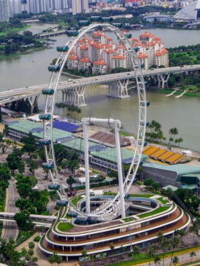 Singapur Flyer 'ın hava görüntüsü
