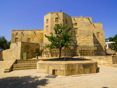 Bakü, Azerbaycan 'daki Shirvanshahlar Sarayı manzarası