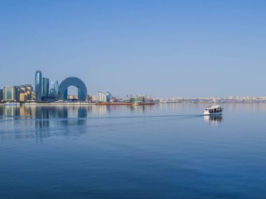 Bakü, Azerbaycan 'ın Skyline manzarası