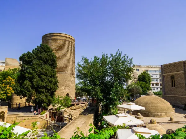 stock image View of the Maiden Tower in Baku, Azerbaijan