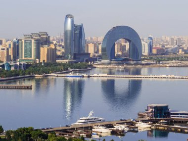 Bakü, Azerbaycan 'ın hava manzarası