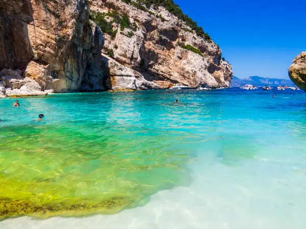 stock image View of the amazing Cala Mariolu in the Gulf of Orosei in Sardinia, Italy
